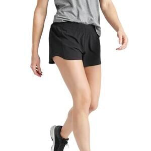 Athleta Women's Hustle 3" Short Sz 1X  Black NWT Running Gym Workout Athleisure